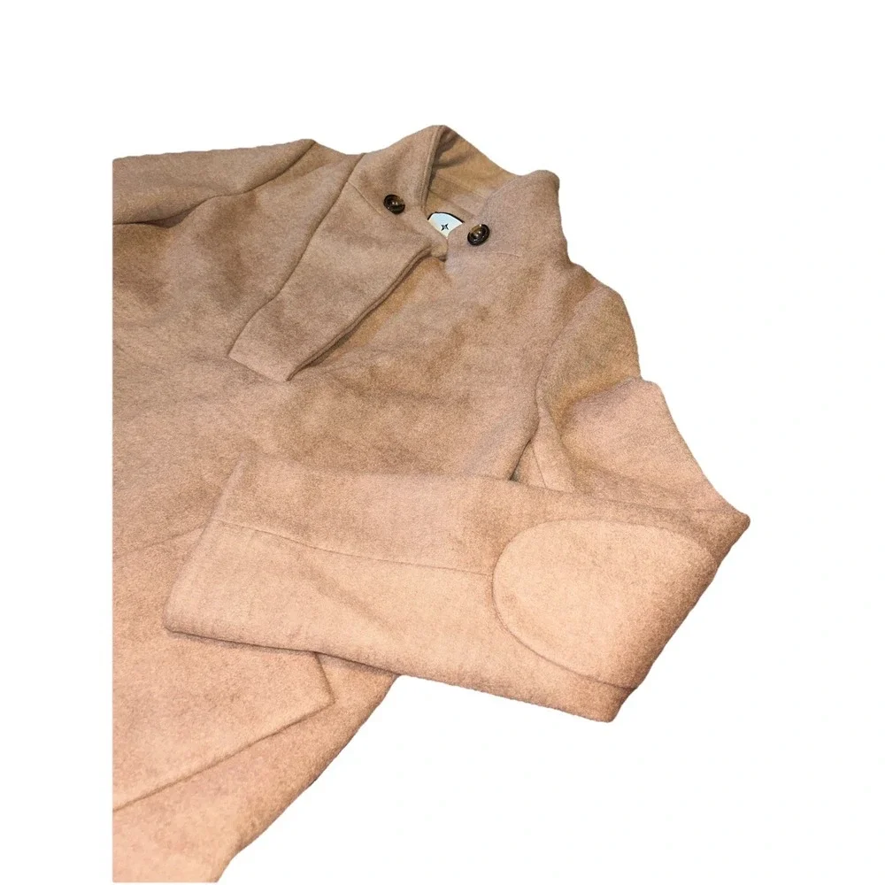 Tuckernuck Emerson Wool-Blend Collared Popover Jacket Camel Womens Size XXS‎